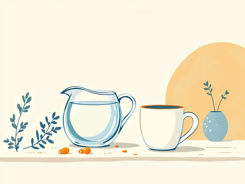 Small open cup for toddlers beside a jug of water